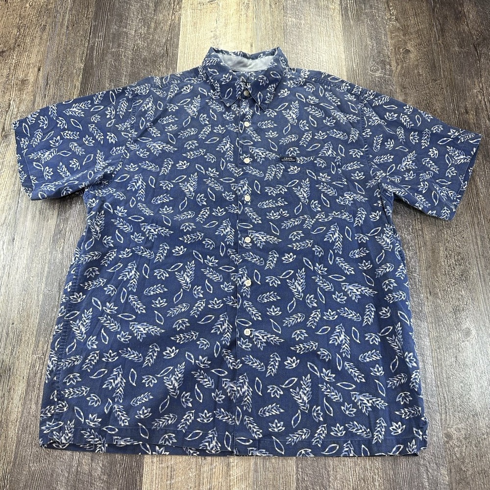 Vintage Chaps Ralph Lauren Hawaiian Shirt Batik Print Casual Beach Pool Party XL
